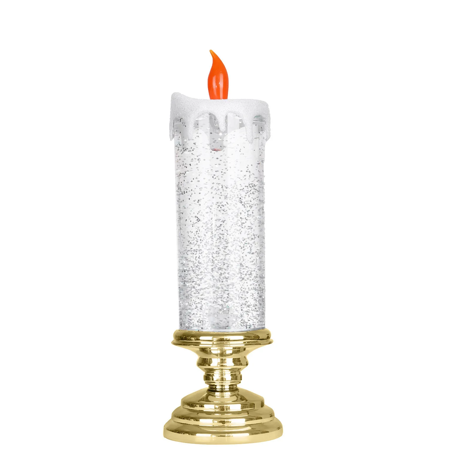 Rotating Color Changing Glitter LED Flameles Romantic Crystal Candle Light crystal candle holder lighting Table decoration | Лампы и