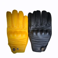 1 pair motorcycle protective retro locomotive leather gloves for men and touch screen gloves for women in autumn and winter