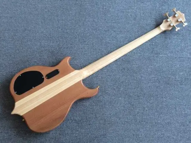 2019 новая + Custom Shop покрытая кленом 5 слоев шеи через тело бас гриф из черного дерева