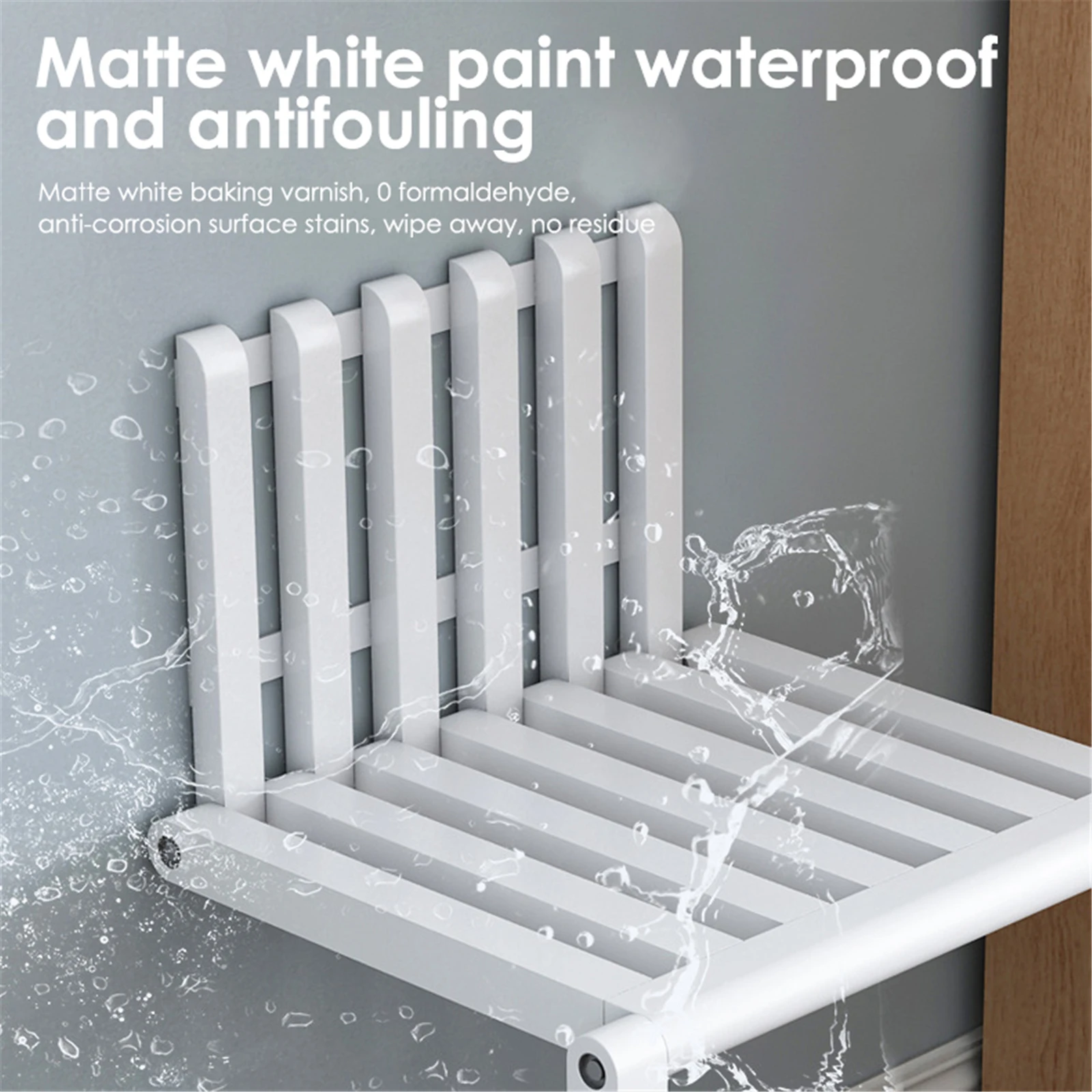 Настенный Складной стул из массива дерева для веранды дверь обувного шкафа