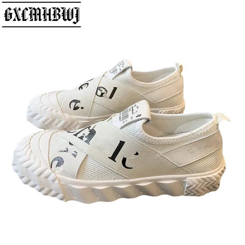 

GXCMHBWJ NEW Popular White Shoe Women Summer Thin Flat Bottomed Versatile Elastic Mesh Breathable Comfortable Casual Sport Shoes