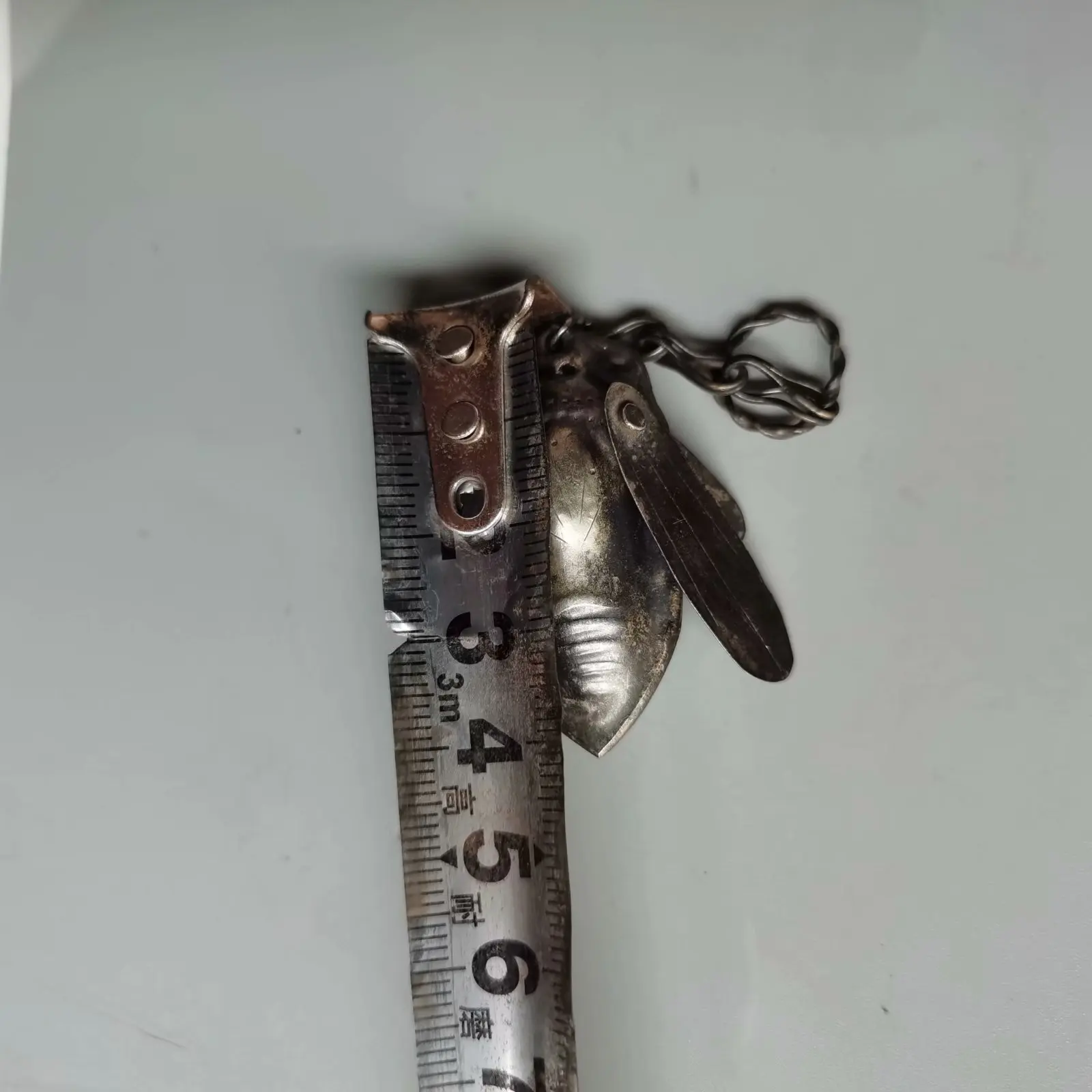 

Autumn cicada pendant, cicada bronze pendant, Old object, car key chain
