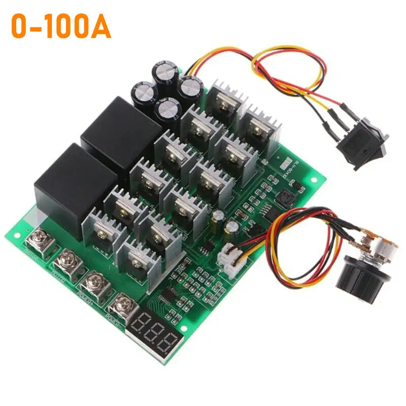 DC10V-55V 12 В 24 в 36 48 55 100A светодиодный дисплей регулируемый ток управление скоростью
