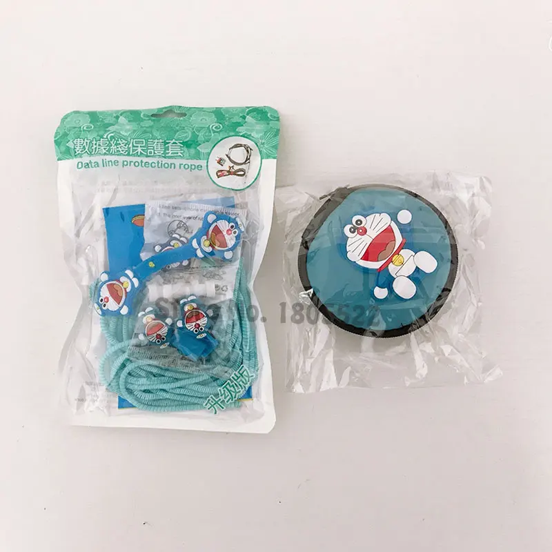 Новинка 1 4 м пружинный шнур защита для Наушников набор намотка кабеля Мультяшные