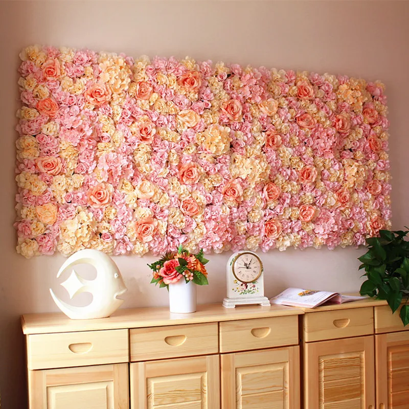 

Cheap40*60cm Dahlia Rose Artificial Flower Wall Panel Decor Backdrop Wedding Party Event Birthday Shop Scene Layout Customizable