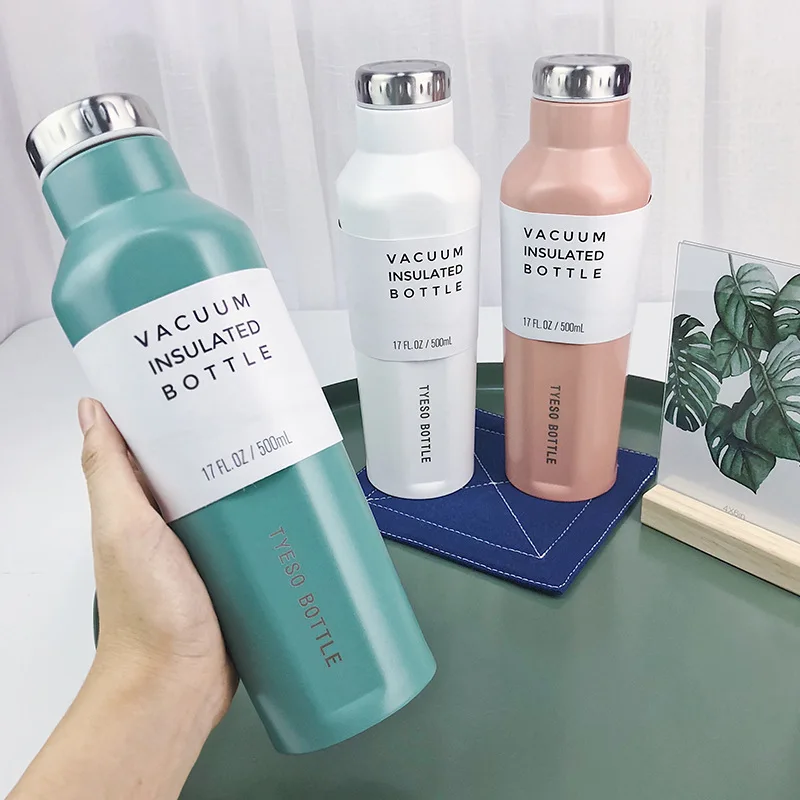 

Rhombus Thermos Cup Outdoor Sports Water Bottle Car Drinking Cup Vacuum Cooling Insulation Cup Portable Creative Cup