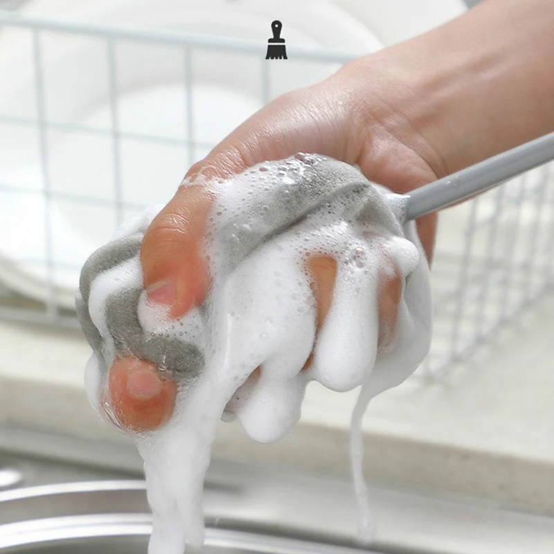 

1PC Cup Brush Long Handle Brush Practical Kitchen Cleaning Tools Sponge Brush for Wineglass Bottle Coffee Tea Glass Cup Mug
