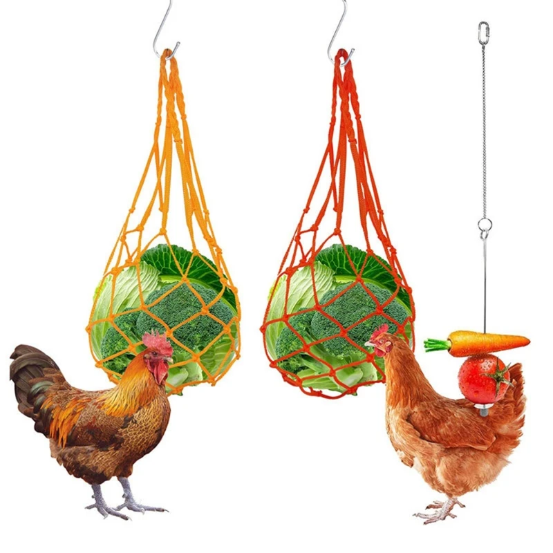 

Chicken Vegetable/Fruit Snack Hanging Feeder Toys Chicken Treating Tools T21C
