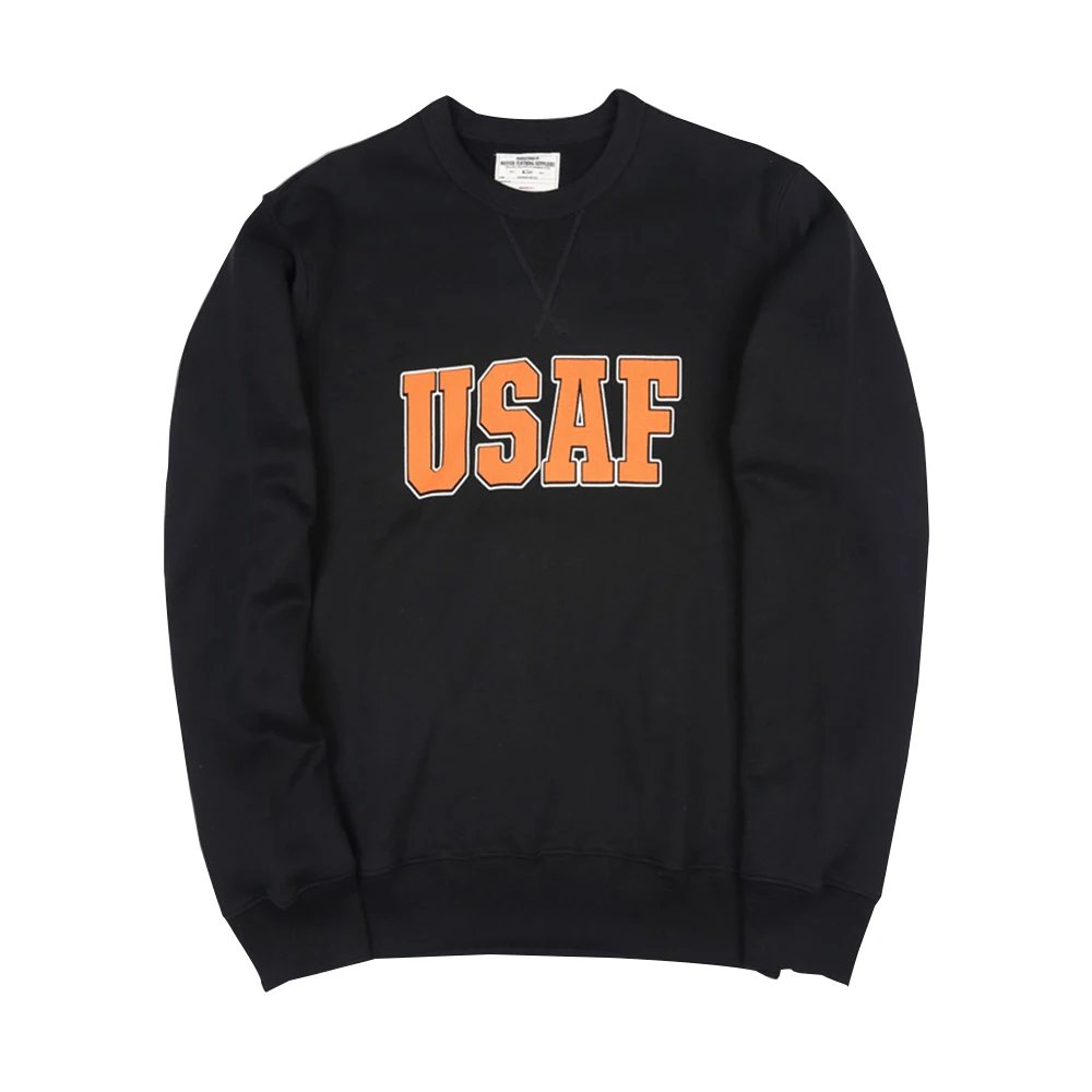 

Letter Print Fleece Sweatshirts Mens Autumn Casual Loose Crew Neck Long Sleeve Thick Pullover Men