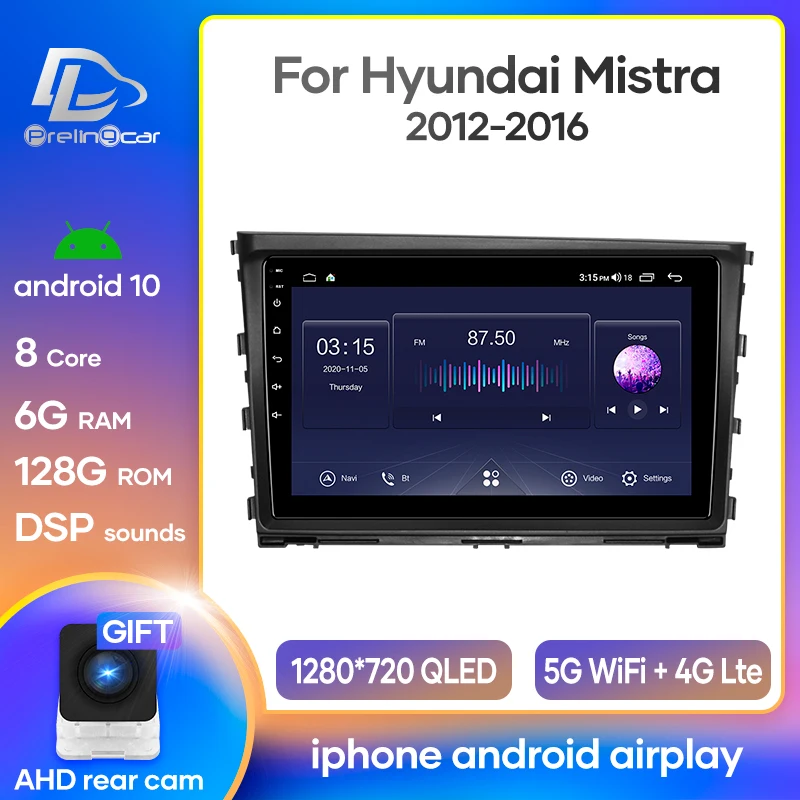 

Автомобильная Мультимедийная навигационная система Android 10,0 4G Lte GPS DVD-плеер для Hyundai MISTRA 2012-2016 лет IPS экран Радио стерео