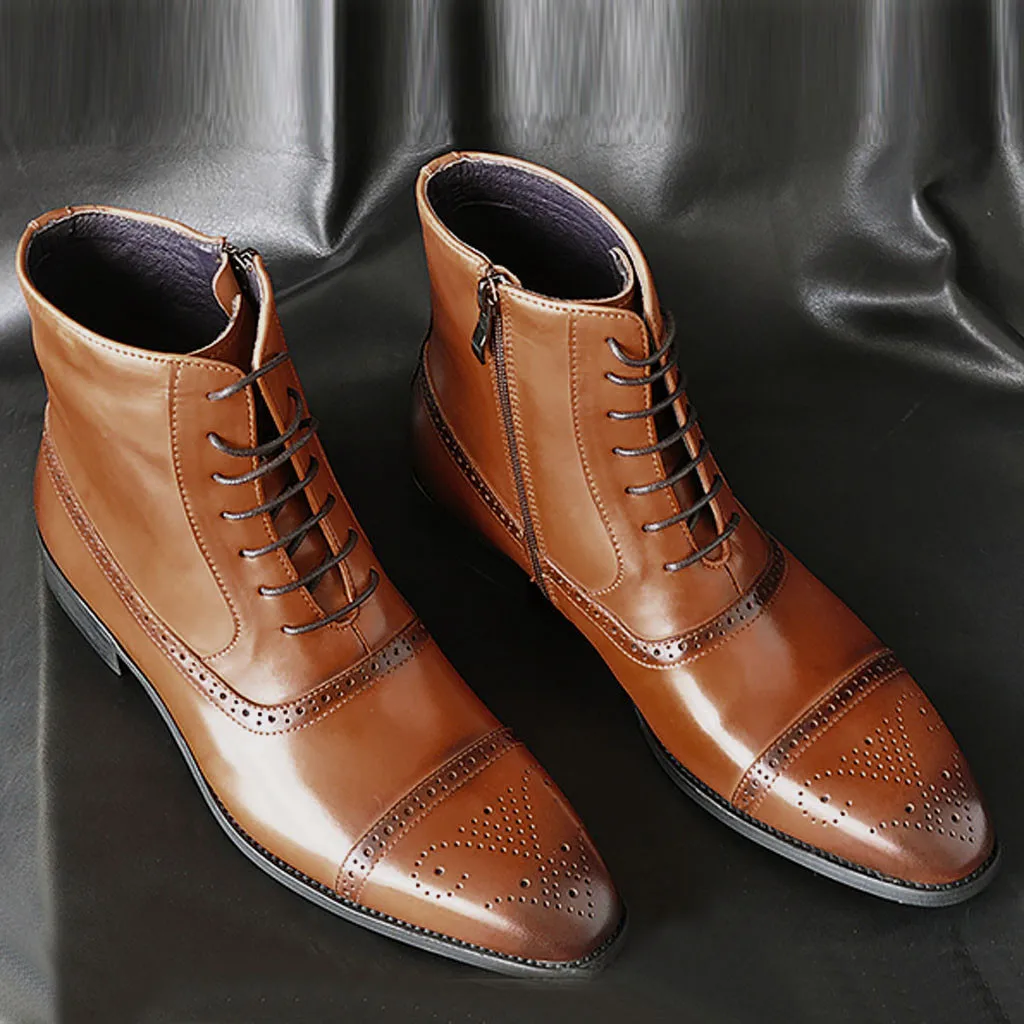Новинка Лидер продаж мужские ботинки высокое качество модные с острым носком