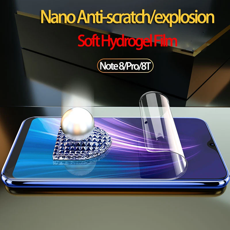 100d гидрогелевая пленка redmi note 8 t мягкое защитное стекло xiaomi not 8pro hidrogel film note8 pro soft