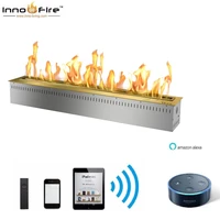 on sale 48 inch ce certified wifi control automatic bio ethanol fireplace