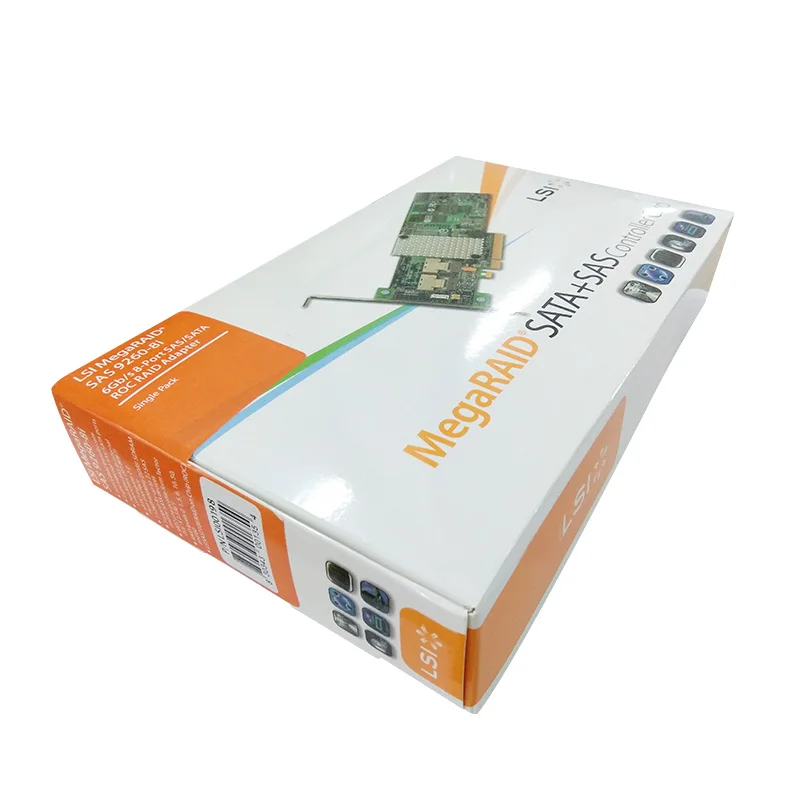 lsi00198 9260 8i sgl 8 port 6 гбсек satasas w512m raid 0156 60 pci express raid card новин