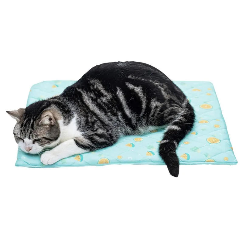 Съемный матрас для домашних питомцев дышащий холодное ледяное шелковое покрытие