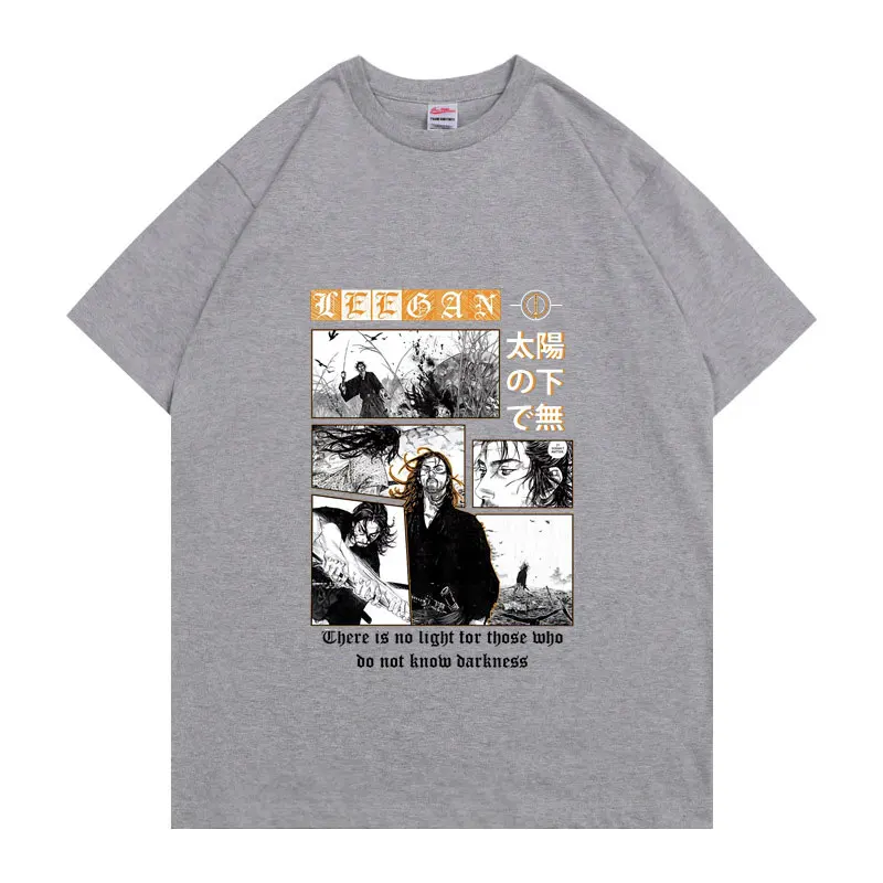 

Men Women Japanese Manga T Shirt Vagabond Miyamoto Musashi Sasaki Kojiro Graphic Print Clothing
