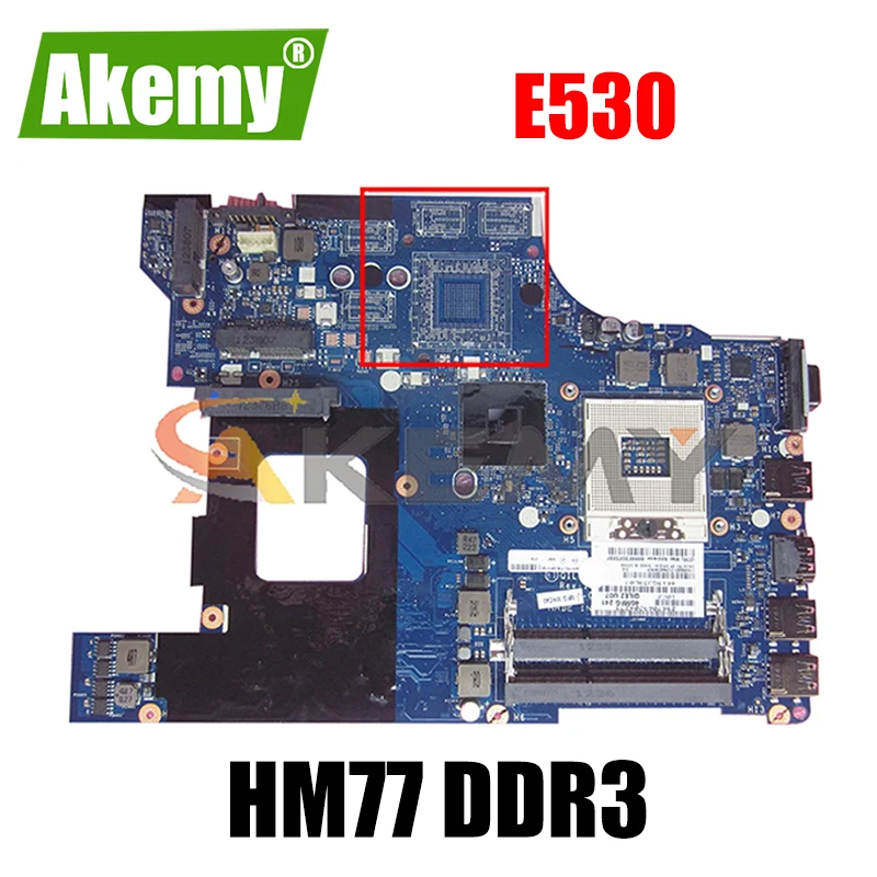 

Akemy QILE2 LA-8133P For Lenovo ThinkPad E530 E530C Laptop Motherboard FRU 04W4014 PGA989 HM77 DDR3 100% Test