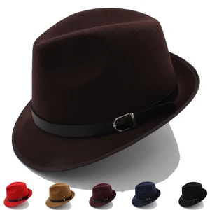 Men Women Fedora Hats Trilby Caps Jazz Sunhat Classical Retro Party Street Style Outdoor Travel Winter Size US 7 1/8 UK M