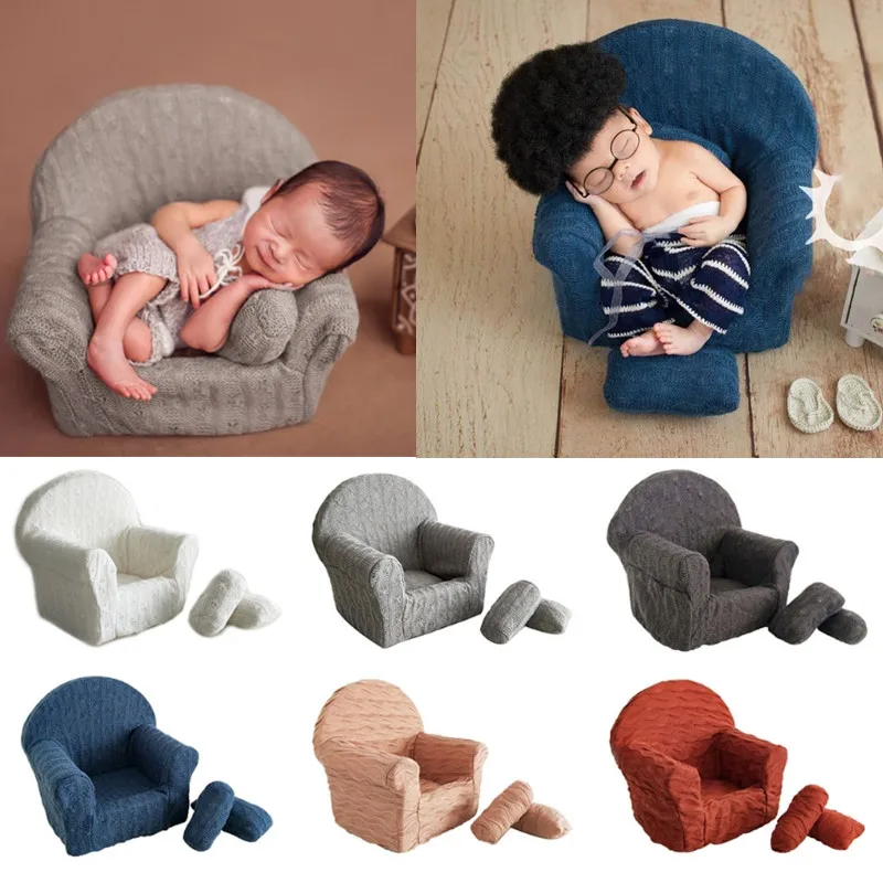

3 Pcs/set Newborn Baby Posing Mini Sofa Arm Chair Pillows Infants Photography Props Poser Photo Accessories