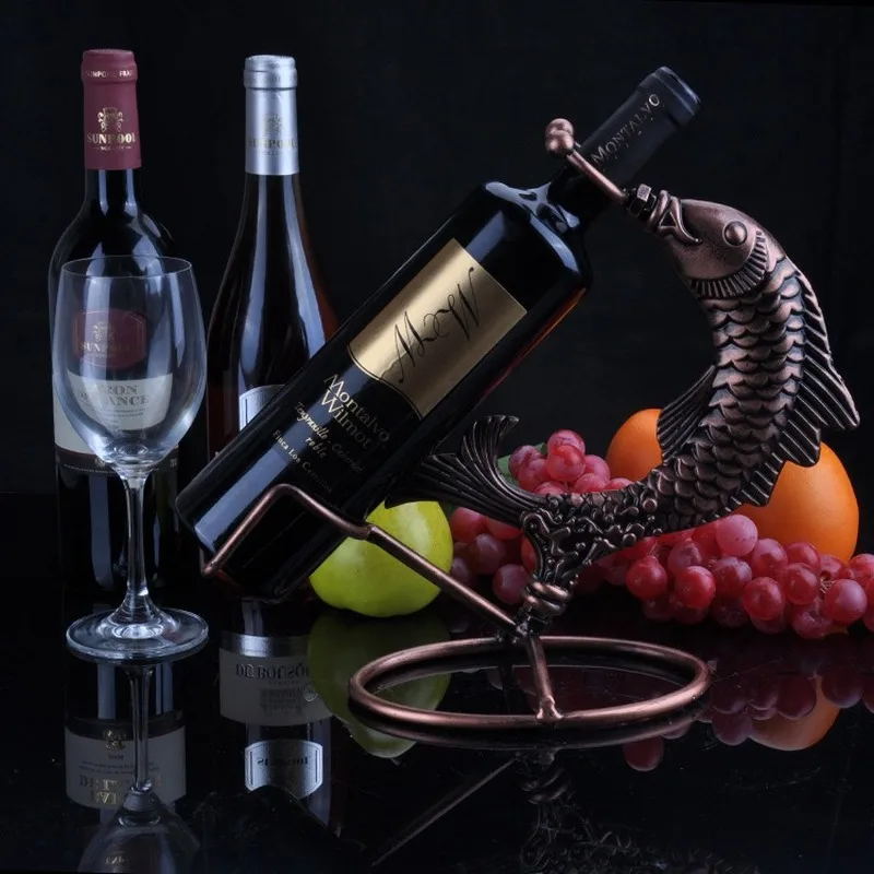 

European Style Wine Rack Creative Wine Rack Retro Iron Art Decoration Decoration Fashion Home Eco-Friendly
