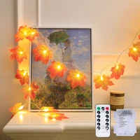 fall maple leaf string light led hanging lighting decoration lamp for indoor outdoor garden thanksgiving christmas party d%c3%a9cor