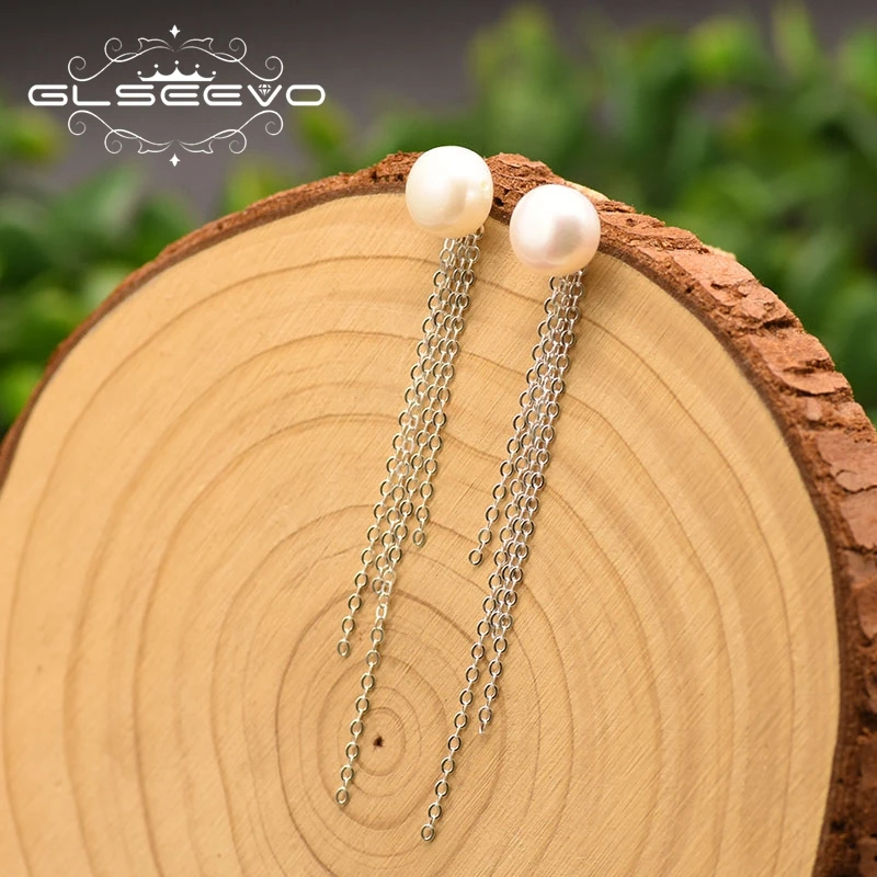 GLSEEVO оригинальный дизайн из натурального пресновдного жемчуга кисточкой серьги