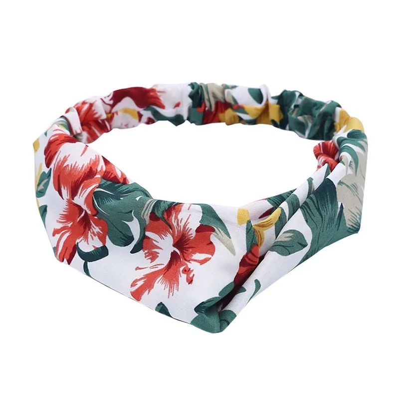 

Fashion Women Girls Summer Bohemian Hair Bands Print Headbands Vintage Cross Turban Bandage Bandanas HairBands Hair Accessories