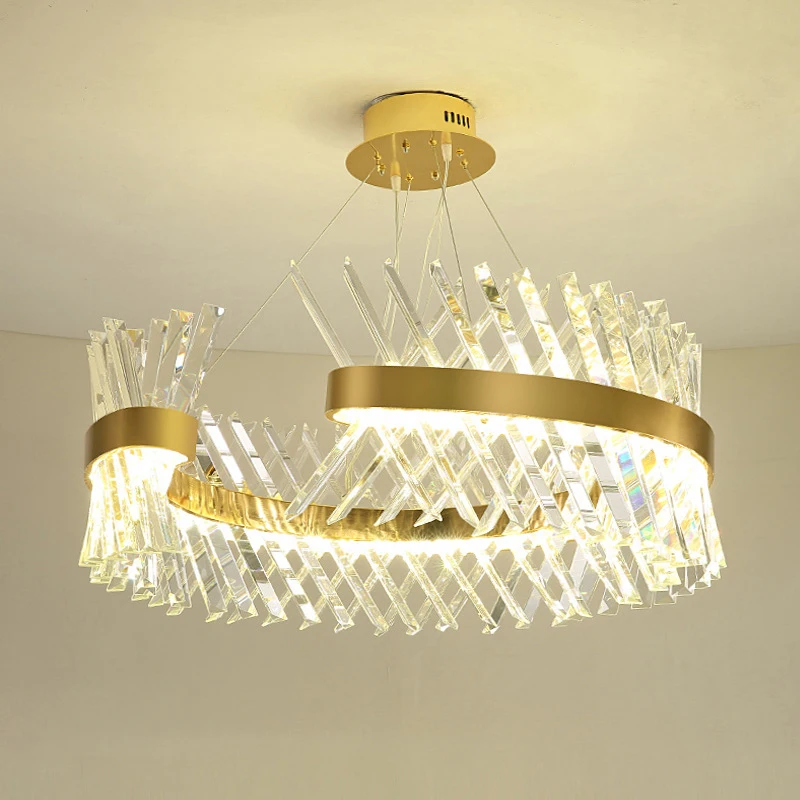 Современные хрустальные подвесные светильники с длинным кабелем простая