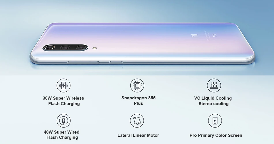 Смартфон Xiaomi Mi 9 Pro 5G Nerwork, 12 Гб, 256 ГБ, Восьмиядерный процессор Snapdragon 855 Plus, 48мп, тройная задняя камера 6,3" VC LiquidCool, NFC
