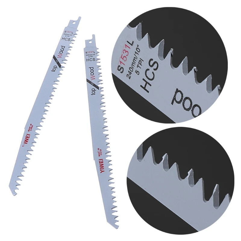 

2020 New 2pcs S1531L Reciprocating Sabre Saw Blades 9.5" 240mm For Cutting Metal Wood