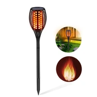 waterproof solar led garden lights stake post patio path outdoor fire flame lighting solar led light outdoor camping tool 1 pack