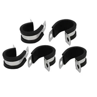 18mm dia epdm rubber lined p clips cable hose pipe clamps holder 5pcs