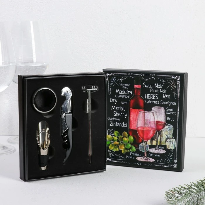 Набор для вина в картонной коробке Merlot 14 х 16 см |