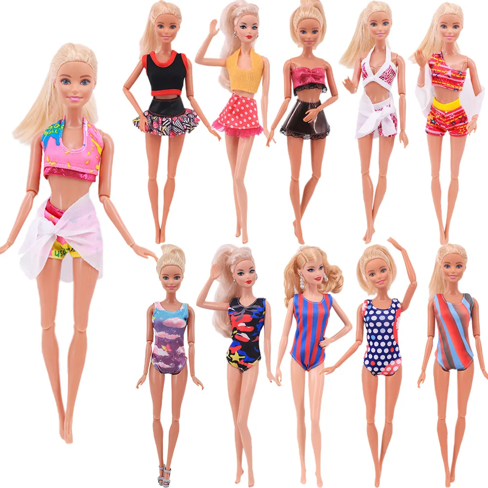 Одежда для Барби купальник бикини сцена серфинга с древесным углем модный стиль