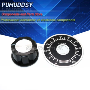 10 комплектов (20 шт.) 10 шт. A03 ручка циферблата + 10 шт. MF-A03 бакелитовая ручка со шкалой пластинчатая Шкала Цифровой потенциометр