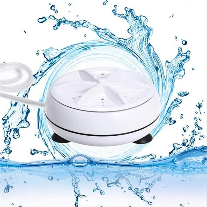 

Mini Personal Rotary Washing Machine, Portable Ultrasonic Turbine Technology, Dirt Washing Machine for Family Travel