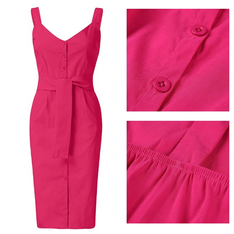 Женское платье одноцветное с цветочным принтом без рукавов v-образный вырез