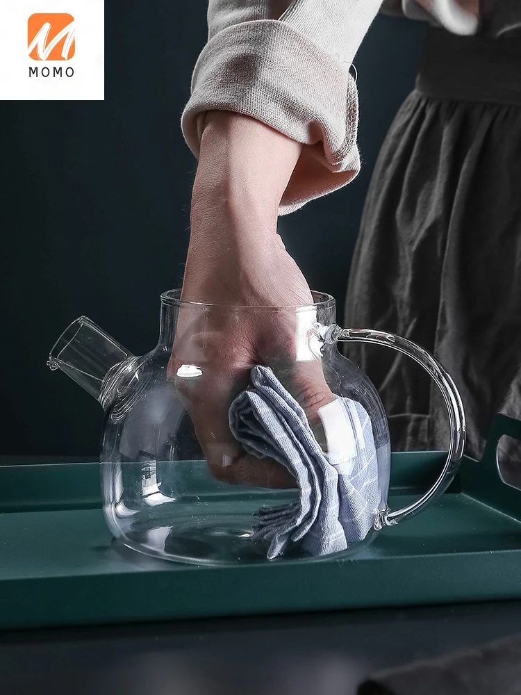 

Nordic Glass Kettle Suit Heat Resistant Cold Water Jug Large Capacity Explosion-Proof Kettle Household Heat-Resistant Water Cup