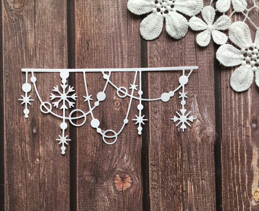 Вертикальные шторы металлический Трафаретный вырубной штамп Рождество