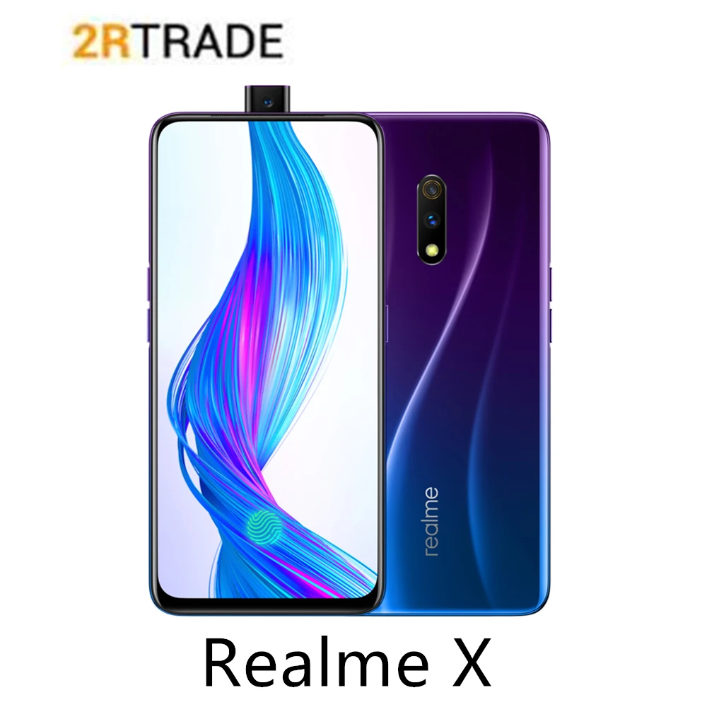 Realme X Snapdragon 710, четыре ядра, 4 ГБ, 64 ГБ, 6,53 дюйма, FHD+ мобильный телефон, 48MP камера VOOC 3,0, быстрое зарядное устройство, смартфон