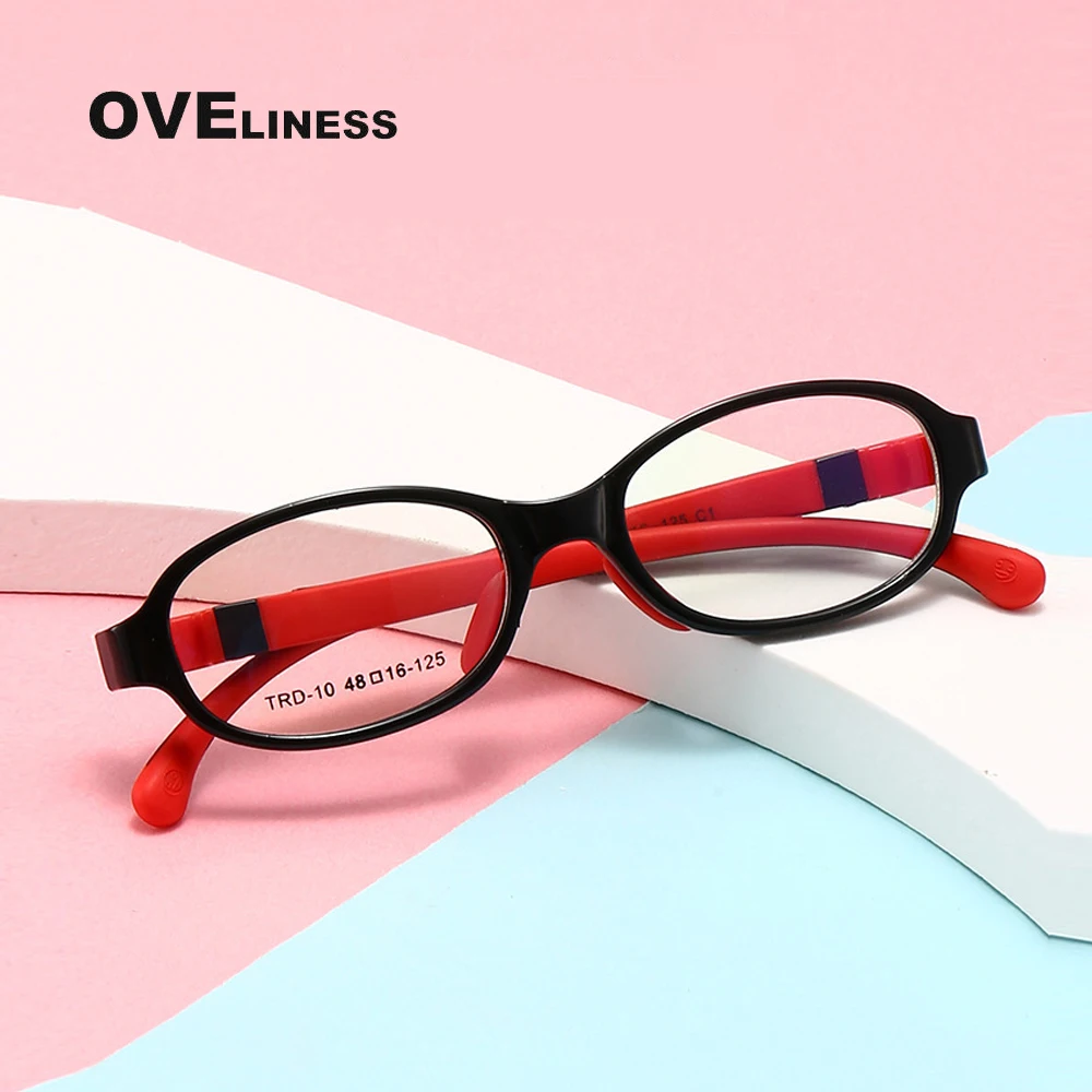 

Детские круглые очки, оправа для очков для коррекции близорукости, силиконовые гибкие очки для мальчиков и девочек
