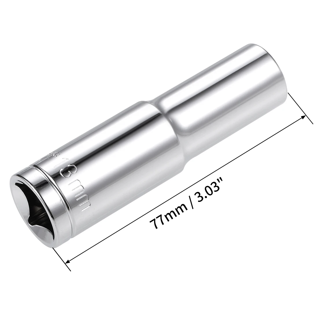 

uxcell 1/2-Inch Drive 6 Point Deep Socket 13mm Metric Cr-V Steel