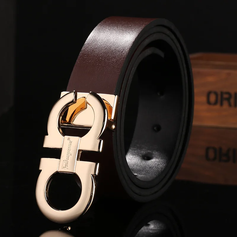 

Men's Belt High Quality Pin Buckle Genuine Leather For Jeans Cowboy Waistband Male Fashion Cowskin Casual Luxury Belts Business