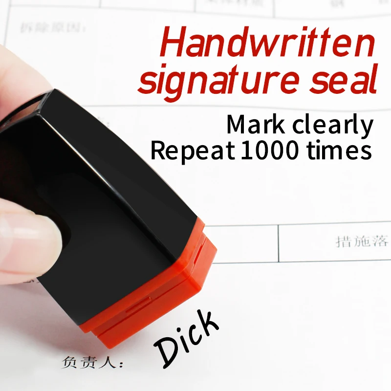 Sellos de gran tama&ntilde;o con nombre, sello de firma escrito a mano, sello fotosensible personalizado, sello de logotipo personalizado-2