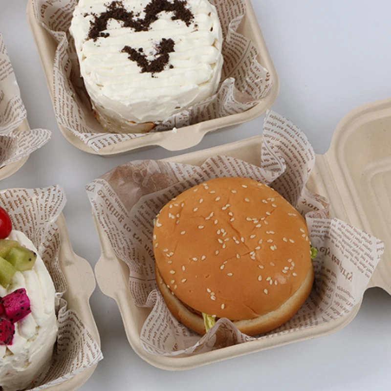 

50Pcs Oil-Proof Wax Papers For Food Wrapper Paper Bread Sandwich Burger Fries Wrapping Baking Tools Fast Food Bread Oil-Paper ho