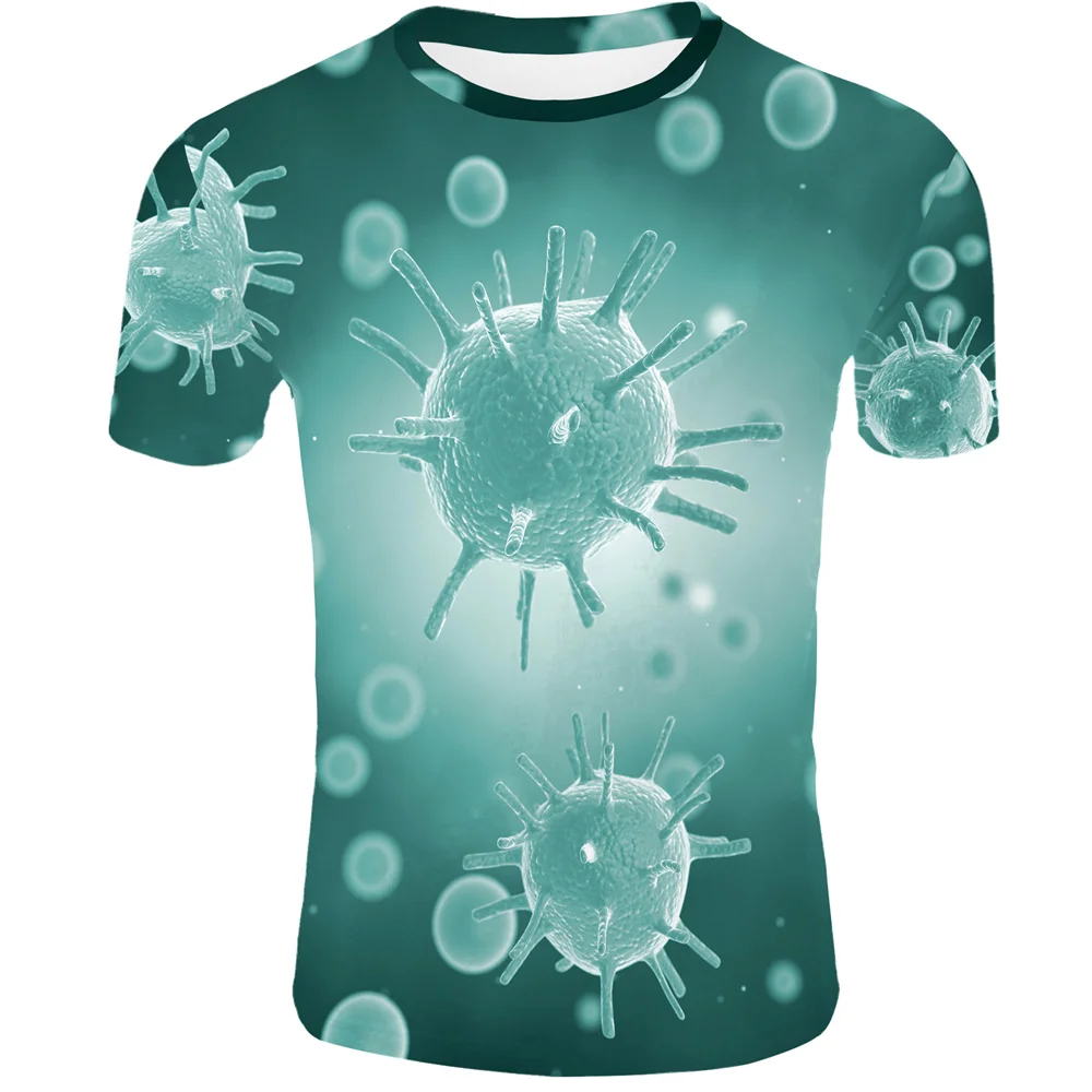 

2021 Summer New Fashion Creative Personality 3D leaf Printing T-shirt Men and Women Hip-Hop Round Neck T-shirt Casual top