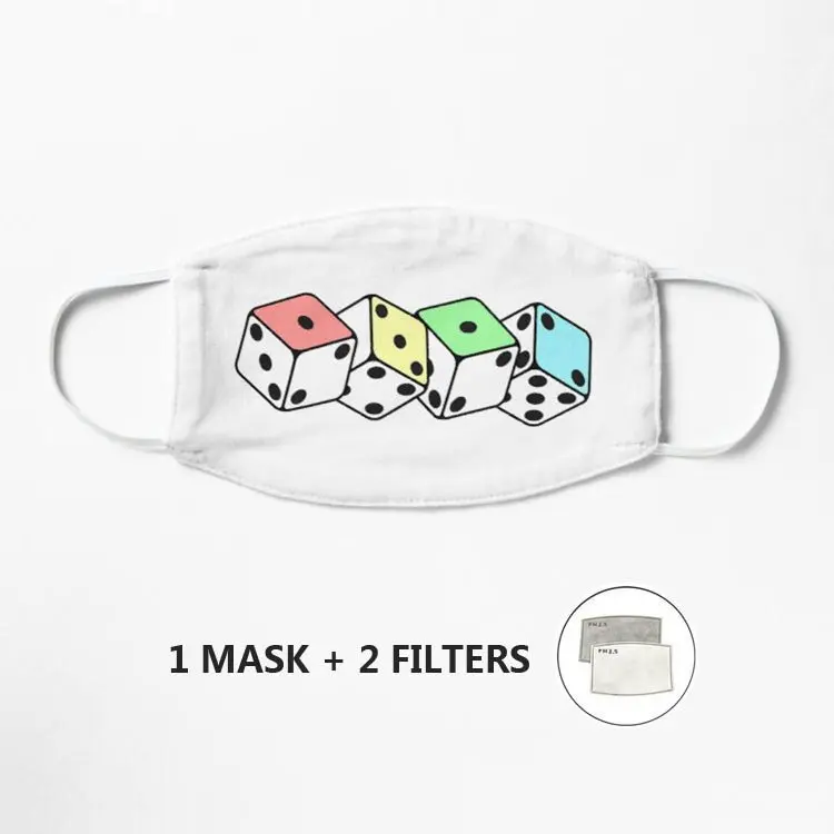 

Маска для мужчин и женщин Pastel Dice-ACAB/1312, Пылезащитная маска для лица, моющаяся многоразовая дышащая маска