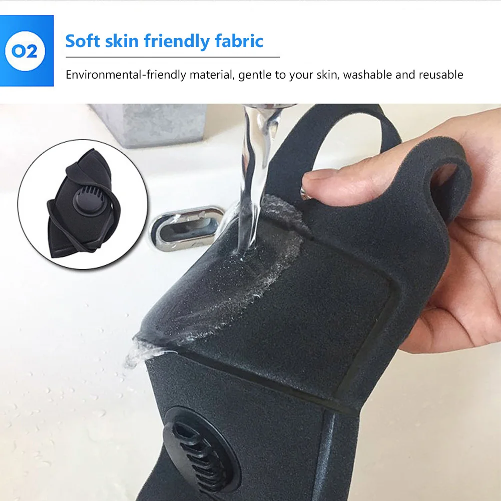 

8pcs Adult Fashion Washable Reusable Men Women Face Mask Black Gray With 100pcs Filters Mascarilla Cubrebocas For Face Mouth