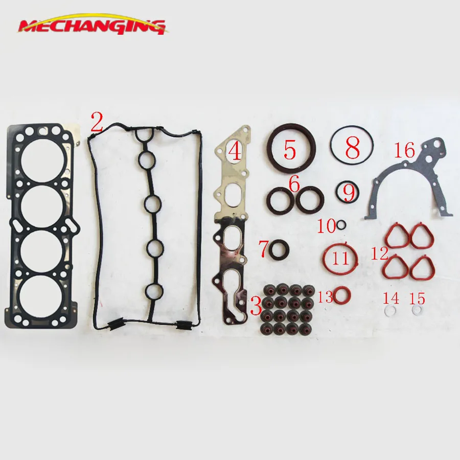 

F14D3 F14D5 F16D3 L14 LXT LXV For DAEWOO KALOS LACETTI OR CHEVROLET NUBIRA KALOS AVEO OPTRA Full Set Engine seal gasket 52261100