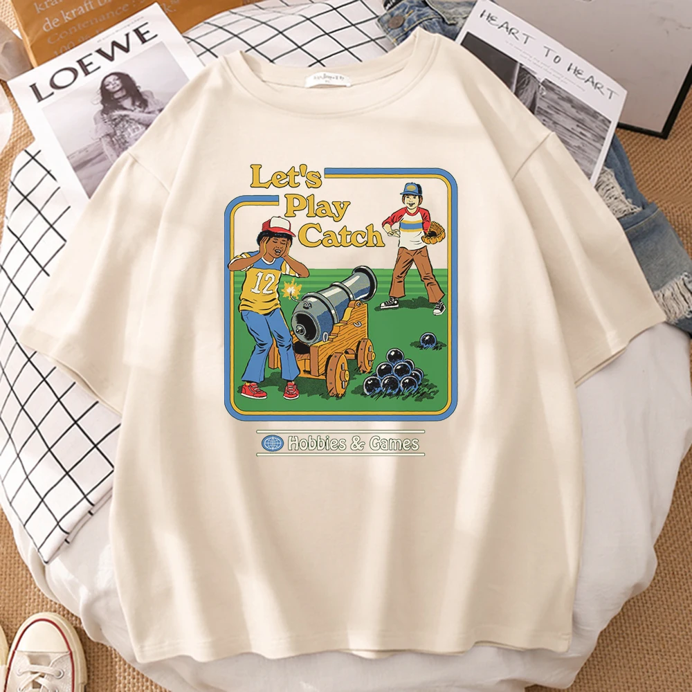 

Футболка мужская с принтом «Поймай», простая винтажная рубашка, уличная одежда, креативный стиль, большие размеры, Размеры s